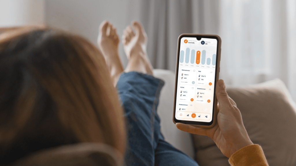 Die intelligente Heizungssteuerung von SECAI senkt Kosten, reduziert den Energiever-brauch und ermöglicht individuelle Komforteinstellungen für Mietende – alles gesteuert über die SECAI-App.